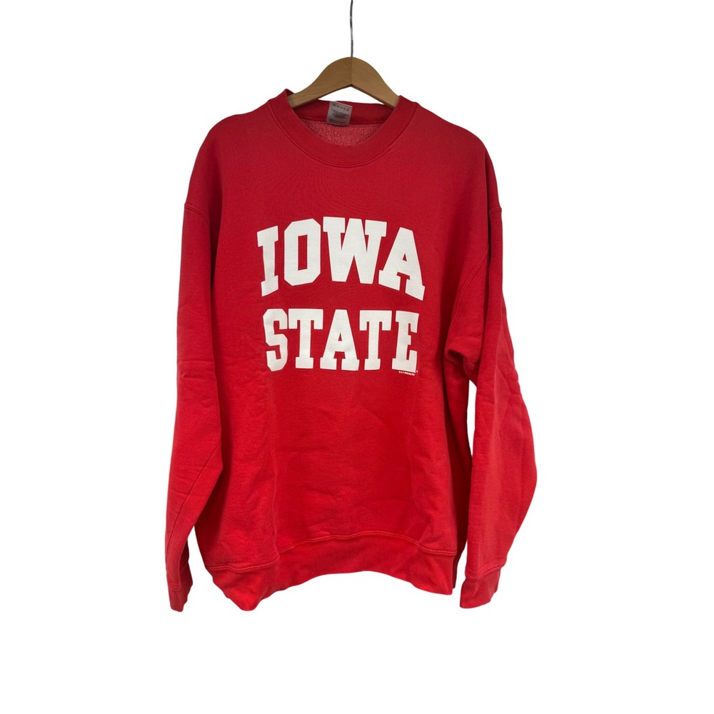 Vintage Fruit of the Loom Iowa State Sweatshirt Mens XL Red Heavy Cotton 90s USA